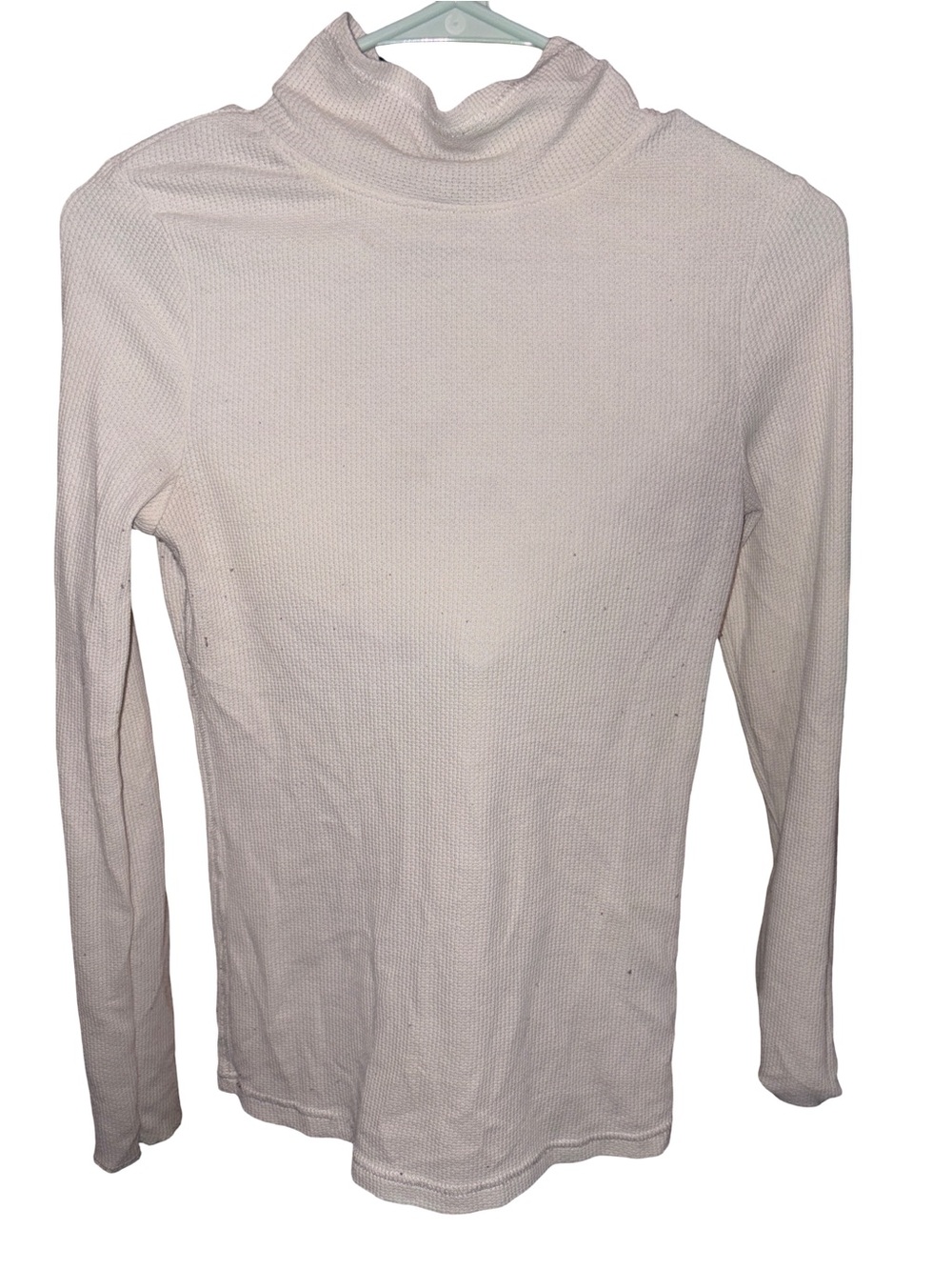 Womens Lightweight Turtleneck Long-Sleeve Shirt - Cream
